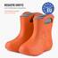 Ladeheid EVA Kinder Jungen Mädchen Gummistiefel Regenschuhe gefüttert LA-CA-03 (Orange/Grau, 34/35 EU)