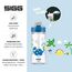 SIGG - Tritan Trinkflasche Kinder - Miracle Dinosaurier - Mit Trinkhalm - Auslaufsicher - Spülmaschinenfest - Microwellengeeignet - Kratzresistent - BPA-frei - Schule & Sport - Blau - 0,45L