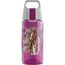 Sigg - Trinkflasche Kinder - Viva One Horse & Flower - Für Kohlensäurehaltige Getränke Geeignet - Auslaufsicher - Spülmaschinenfest - BPA-frei - Sport & Schule - Pink mit Pferden & Blumen - 0,5L