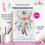 goldbuch 43 205 Freundebuch Traumfänger DIN A5, zum Ausfüllen, Erinnerungsbuch an Freunde, Notizbuch mit 84 illustrierte Seiten, Einband mit Kunstdruck, Weiß