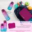 My Vesperbox – Len - Bento Box Kinder - Lunchbox mit 4+2 Fächern - extrem robust – Brotdose – Brotbox ideal für Kindergarten und Schule (Lila Regenbogen)