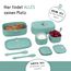 BJORKI® Bento Box für Kinder inkl. BONUS Namensticker - Auslaufsichere Lunchbox mit Fächern - Nachhaltige Brotdose Kinder für Kindergarten & Schule - Die Jausenbox für unterwegs.