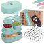 BJORKI® Bento Box für Kinder inkl. BONUS Namensticker - Auslaufsichere Lunchbox mit Fächern - Nachhaltige Brotdose Kinder für Kindergarten & Schule - Die Jausenbox für unterwegs.