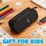 YOKUMA federmäppchen mäppchen federtasche federmappe etui Schule schlamppermäppchen groß Pencil case Aesthetic etui federmappe für Jungen mädchen Teenager Jungen (schwarz, Eine Größe)