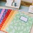 Papierdrachen 8 hochwertige Heftumschläge aus Papier für Kinder | DIN A4 | Motiv Regenbogen - Heftschoner - Heftumschlag 250g/m² - Set Nummer 1