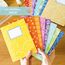 Papierdrachen 8 hochwertige Heftumschläge aus Papier für Kinder | DIN A4 | Motiv Regenbogen - Heftschoner - Heftumschlag 250g/m² - Set Nummer 1