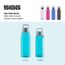 Sigg - Tritan Trinkflasche - Total Color ONE Aqua - Für Kohlensäurehaltige Getränke Geeignet - Spülmaschinenfest - Auslaufsicher - Leicht - BPA-frei - Hellblau - 1L