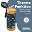 Jarlson® Trinkflasche Kinder Edelstahl Charli [MIT STROHHALM] - Thermosflasche Auslaufsicher - Thermoskanne - Water Bottle Kids - Thermo Trink Flasche für Schule & Kindergarten (350ml, Flugzeuge)