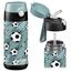Jarlson® Trinkflasche Kinder Edelstahl Charli [MIT STROHHALM] - Thermosflasche Auslaufsicher - Thermoskanne - Water Bottle Kids - Thermo Trink Flasche für Schule & Kindergarten (350ml, Fußbälle)