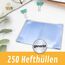 perfect line 250 Hefthüllen DIN-A4 transparent, Heftumschlag durchsichtig & genarbt, Heftschoner aus recyclebarem PP (10 x 25 (250 Stk.))