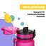 schmatzfatz Kinder Trinkflasche 400ml, Sport für Schule Kindergarten, 1-Klick Verschluss, Geschmacksneutrale Wasserflasche, Auslaufsicher mit Fruchteinsatz, BPA-Frei