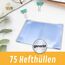 perfect line 75 Hefthüllen DIN-A4 transparent, Heftumschlag durchsichtig & genarbt, Heftschoner aus recyclebarem PP (3 x 25 (75 Stk.))
