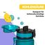 schmatzfatz Kinder Trinkflasche 400ml, Sport für Schule Kindergarten, 1-Klick Verschluss, Geschmacksneutrale Wasserflasche, Auslaufsicher mit Fruchteinsatz, BPA-Frei