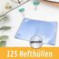 perfect line 125 Hefthüllen DIN-A4 transparent, Heftumschlag durchsichtig & genarbt, Heftschoner aus recyclebarem PP (5 x 25 (125 Stk.))