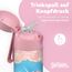 Jarlson® Trinkflasche Kinder Edelstahl Charli [MIT STROHHALM] - Thermosflasche Auslaufsicher - Thermoskanne - Water Bottle Kids - Thermo Trink Flasche für Schule & Kindergarten (500ml, Einhorn)