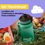 schmatzfatz Trinkflasche Kinder Auslaufsicher - 350ml, Grün - Trinkflasche Kohlensäure geeignet, Wasserflasche BPA frei mit 1-Klick Verschluss