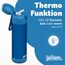 Jarlson® Trinkflasche Kinder Edelstahl Charli [MIT STROHHALM] - Thermosflasche Auslaufsicher - Thermoskanne - Water Bottle Kids - Thermo Trink Flasche für Schule & Kindergarten (500ml, Blau)