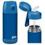 Jarlson® Trinkflasche Kinder Edelstahl Charli [MIT STROHHALM] - Thermosflasche Auslaufsicher - Thermoskanne - Water Bottle Kids - Thermo Trink Flasche für Schule & Kindergarten (350ml, Blau)