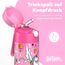 Jarlson® Trinkflasche Kinder Edelstahl Charli [MIT STROHHALM] - Thermosflasche Auslaufsicher - Thermoskanne - Water Bottle Kids - Thermo Trink Flasche für Schule & Kindergarten (350ml, Einhorn 2)