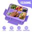 SWVIODMT Brotdose Kinder mit Fächern, 1300 ml Lunchbox für Kinder, Bento Box mit 5 Fächern Besteckset, auslaufsichere Lunchbox für Kindergarten, Schule, Picknick, Ausflüge (Lila)