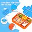 SWVIODMT Brotdose Kinder mit Fächern 1330 ml Bento Box mit 6 Fächern Besteckset - Auslaufsichere Lunchbox für Kinder - Perfekt für Garten, Schule - Cyanblau