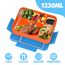 SWVIODMT Brotdose Kinder mit Fächern 1330 ml Bento Box mit 6 Fächern Besteckset - Auslaufsichere Lunchbox für Kinder - Perfekt für Garten, Schule - Cyanblau