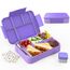 SWVIODMT Brotdose Kinder mit Fächern, 1300 ml Lunchbox für Kinder, Bento Box mit 5 Fächern Besteckset, auslaufsichere Lunchbox für Kindergarten, Schule, Picknick, Ausflüge (Lila)
