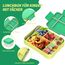 SWVIODMT Brotdose Kinder mit Fächern 1300ml Lunchbox für Kinder, Auslaufsichere Bento Box mit 5 Fächern Besteckset, Lunch Box für Kindergarten, Schule, Picknick, Ausflüge (grün)