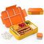 SWVIODMT Brotdose Kinder mit Fächern - 1330 ml Fassungsvermögen, auslaufsichere Bento-Box für Kinder, mit 5 Fächern, perfekt für Mädchen und Jungen - ideal für Schule und Kindergarten (Orange)