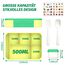 SWVIODMT Brotdose Kinder mit Fächern 1300ml Lunchbox für Kinder, Auslaufsichere Bento Box mit 5 Fächern Besteckset, Lunch Box für Kindergarten, Schule, Picknick, Ausflüge (grün)