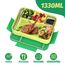 SWVIODMT Brotdose Kinder mit Fächern 1300ml Lunchbox für Kinder, Auslaufsichere Bento Box mit 5 Fächern Besteckset, Lunch Box für Kindergarten, Schule, Picknick, Ausflüge (grün)