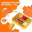 SWVIODMT Brotdose Kinder mit Fächern - 1330 ml Fassungsvermögen, auslaufsichere Bento-Box für Kinder, mit 5 Fächern, perfekt für Mädchen und Jungen - ideal für Schule und Kindergarten (Orange)