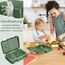 My Vesperbox – Len - Bento Box Kinder - Lunchbox mit 4+2 Fächern - extrem robust – Brotdose – Brotbox ideal für Kindergarten und Schule (Dunkelgrün Wolf)