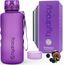 Hydracy Trinkflasche mit Fruchteinsatz - 2L Wasserflasche - BPA-freie Trinkflasche mit Zeitmarkierung Auslaufsichere Sportflasche - Kondensationsfrei für Sport und Outdoor