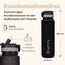 Hydracy Trinkflasche mit Strohhalm und Zeitmarkierung - 1L Wasserflasche - BPA-freie Trinkflasche - Auslaufsichere Sportflasche - Kondensationsfrei für Sport und Outdoor