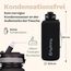 Hydracy Trinkflasche mit Strohhalm und Zeitmarkierung - 2L Wasserflasche - BPA-freie Trinkflasche - Auslaufsichere Sportflasche - Kondensationsfrei für Sport und Outdoor