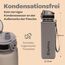 Hydracy Trinkflasche mit Fruchteinsatz - 1L Wasserflasche - BPA-freie Trinkflasche mit Zeitmarkierung Auslaufsichere Sportflasche - Kondensationsfrei für Sport und Outdoor