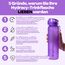 Hydracy Trinkflasche mit Fruchteinsatz - 1L Wasserflasche - BPA-freie Trinkflasche mit Zeitmarkierung Auslaufsichere Sportflasche - Kondensationsfrei für Sport und Outdoor