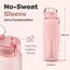 Hydracy Trinkflasche mit Fruchteinsatz - 500ml Wasserflasche - BPA-freie Trinkflasche mit Zeitmarkierung Auslaufsichere Sportflasche - Kondensationsfrei für Sport und Outdoor
