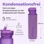 Hydracy Trinkflasche mit Strohhalm und Zeitmarkierung - 1L Wasserflasche - BPA-freie Trinkflasche - Auslaufsichere Sportflasche - Kondensationsfrei für Sport und Outdoor