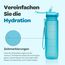 Hydracy Trinkflasche mit Strohhalm und Zeitmarkierung - 1L Wasserflasche - BPA-freie Trinkflasche - Auslaufsichere Sportflasche - Kondensationsfrei für Sport und Outdoor