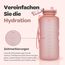 Hydracy Trinkflasche mit Fruchteinsatz - 2L Wasserflasche - BPA-freie Trinkflasche mit Zeitmarkierung Auslaufsichere Sportflasche - Kondensationsfrei für Sport und Outdoor