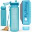 Hydracy Trinkflasche mit Fruchteinsatz - 500ml Wasserflasche - BPA-freie Trinkflasche mit Zeitmarkierung Auslaufsichere Sportflasche - Kondensationsfrei für Sport und Outdoor