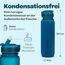 Hydracy Trinkflasche mit Strohhalm und Zeitmarkierung - 1L Wasserflasche - BPA-freie Trinkflasche - Auslaufsichere Sportflasche - Kondensationsfrei für Sport und Outdoor