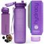 Hydracy Trinkflasche mit Fruchteinsatz - 1L Wasserflasche - BPA-freie Trinkflasche mit Zeitmarkierung Auslaufsichere Sportflasche - Kondensationsfrei für Sport und Outdoor