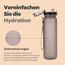 Hydracy Trinkflasche mit Fruchteinsatz - 1L Wasserflasche - BPA-freie Trinkflasche mit Zeitmarkierung Auslaufsichere Sportflasche - Kondensationsfrei für Sport und Outdoor