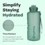 Hydracy Trinkflasche mit Strohhalm und Zeitmarkierung - 2L Wasserflasche - BPA-freie Trinkflasche - Auslaufsichere Sportflasche - Kondensationsfrei für Sport und Outdoor