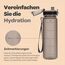 Hydracy Trinkflasche mit Fruchteinsatz - 500ml Wasserflasche - BPA-freie Trinkflasche mit Zeitmarkierung Auslaufsichere Sportflasche - Kondensationsfrei für Sport und Outdoor