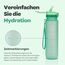 Hydracy Trinkflasche mit Strohhalm und Zeitmarkierung - 1L Wasserflasche - BPA-freie Trinkflasche - Auslaufsichere Sportflasche - Kondensationsfrei für Sport und Outdoor