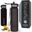 Hydracy Trinkflasche mit Strohhalm und Zeitmarkierung - 1L Wasserflasche - BPA-freie Trinkflasche - Auslaufsichere Sportflasche - Kondensationsfrei für Sport und Outdoor